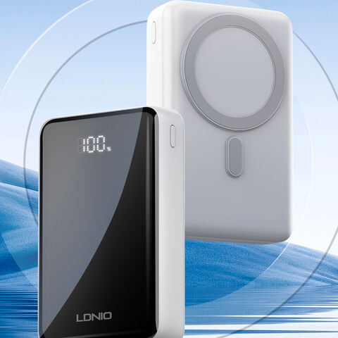 LDNIO PQ18 20000mAh Magnetic Wireless Power Bank, 22.5W Fast Charging, 15W MagSafe Compatible, PD 20W USB-C, QC 3.0, LED Display, Invisible Stand