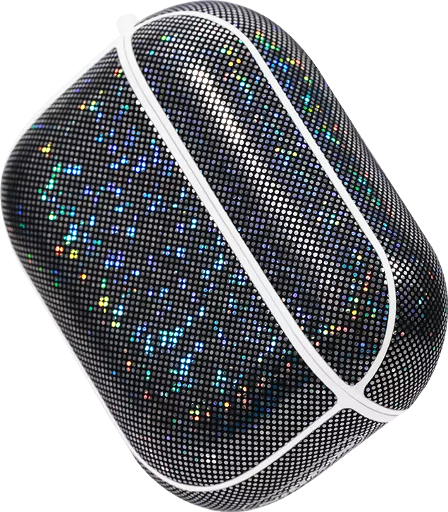 Husa Nillkin Glitter Case pentru AirPods Pro, Pielare PU Laser, TPU Moale, Rezistenta la Shockuri si Zgarieturi, Design Slim