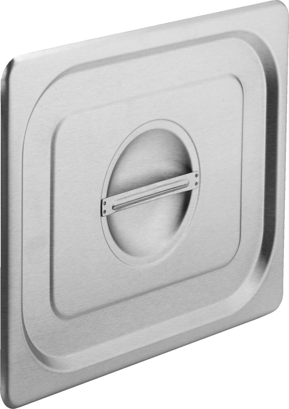PULSIVA GN 1/2 Profi Lid, 18/0 Chrome Stainless Steel, Rustproof Robust Gastronorm Container Cover, 32.7 x 26.5 cm, Dishwasher Safe