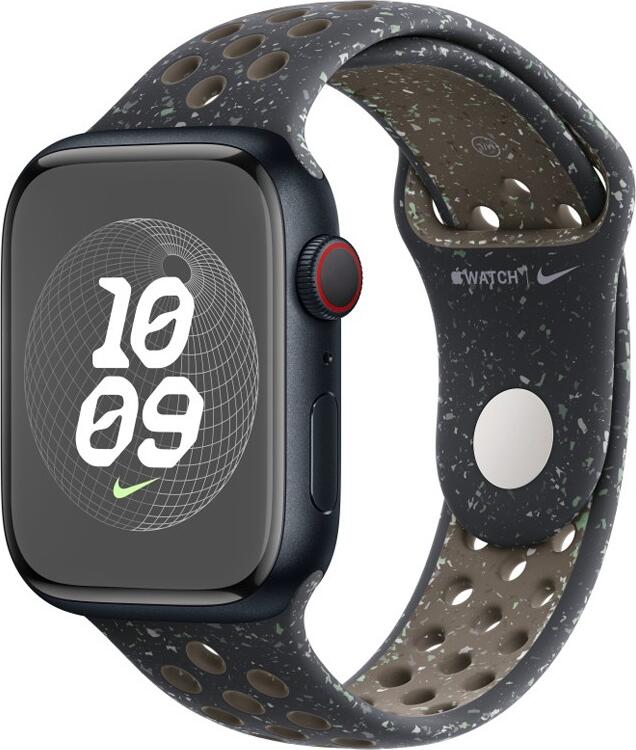 CoTeci Magic Ember Sport Strap Midnight Sky for Apple Watch 42mm 44mm 45mm 49mm, Breathable Perforated Liquid Silicone Band, Skin-Friendly Soft Wristband