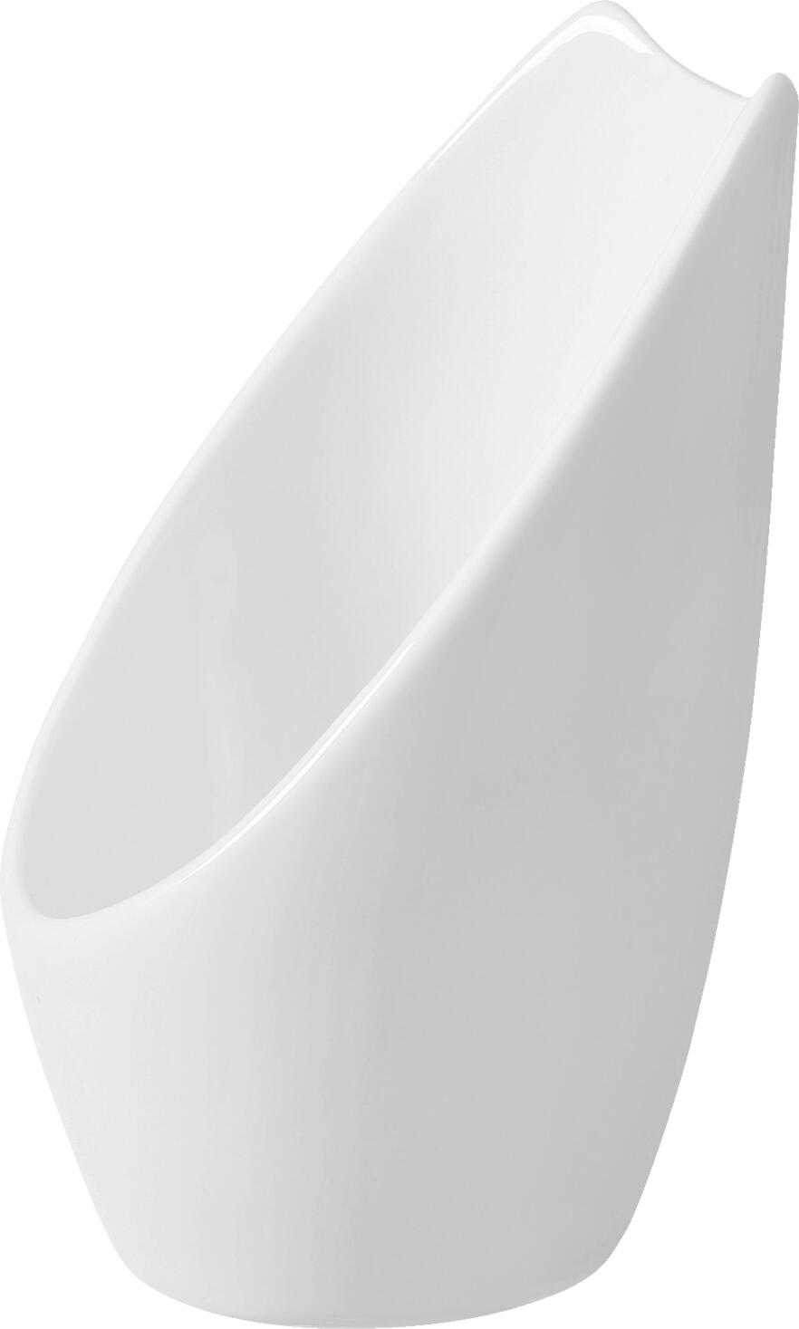 LUSINI Contrast White Porcelain Bowl with Edge Cutout, 4 pieces, 85 ml, 12.5 cm, Dishwasher and Microwave Safe