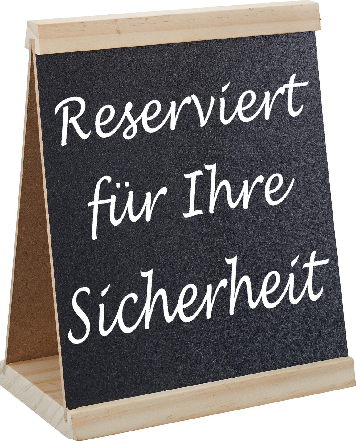 Pulsiva A-Frame Table Board, Pine Wood and MDF Double-Sided Writable Sign Holder, 16.5 x 9 x 20 cm, Brown and Black