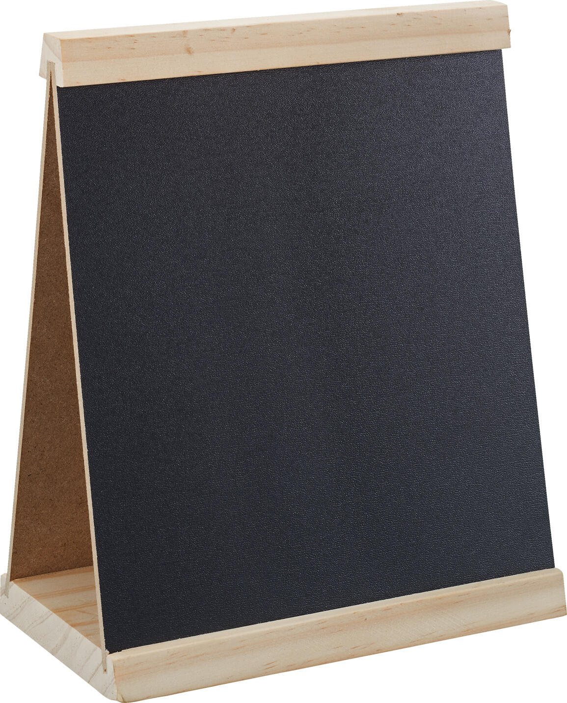 Pulsiva A-Frame Table Board, Pine Wood and MDF Double-Sided Writable Sign Holder, 16.5 x 9 x 20 cm, Brown and Black