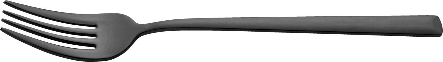 VEGA Dorado Table Fork, 18/10 Stainless Steel, PVD Coated Black, 21 cm Length, 3 mm Thickness, Hand Wash Only