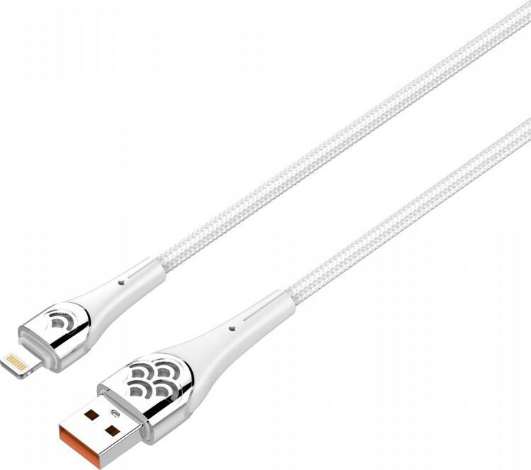 LDNIO LS861 USB-A to Lightning Fast Charging Cable, 30W Max Power, 1m Braided Data Cable with Electroplated Connectors