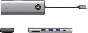 ORICO PW11-10P Hub Docking Station 10-in-1 USB-C, HDMI 4K, VGA, PD 100W, Gigabit Ethernet, 3x USB-A 5Gbps, Cititor SD/TF, Aliaj de Aluminiu