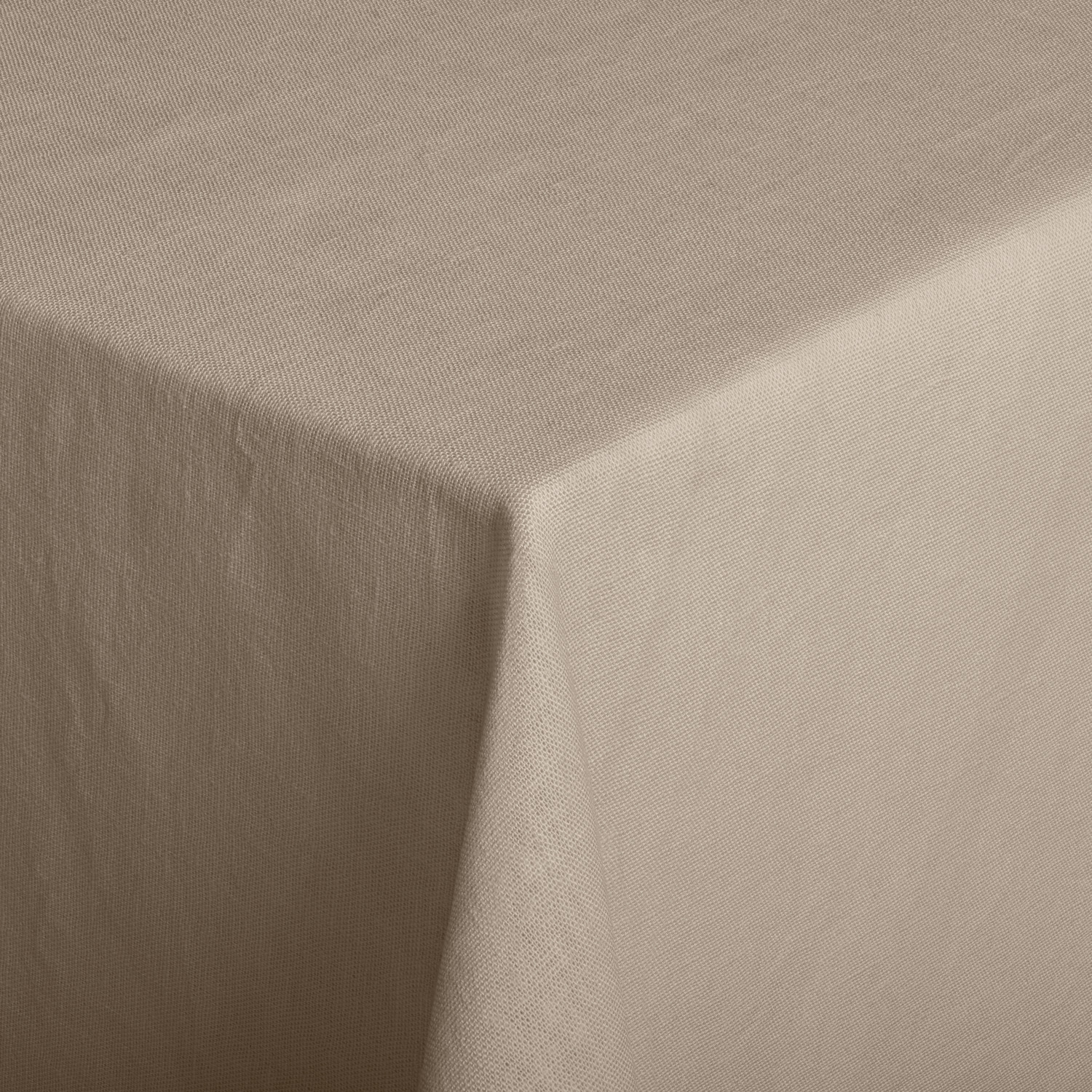 ERWIN M. LUSINI Breda Tablecloth, 80x80 cm Square, 70% Cotton 30% Linen, Taupe, OEKO-TEX Standard 100, Durable and Easy Iron