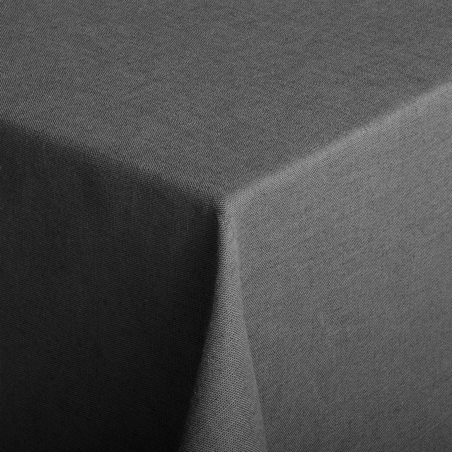 Fata de masa patrata ERWIN M. LUSINI Breda, 80 x 80 cm, 70% bumbac 30% in, Antracit, OEKO-TEX Standard 100, Durabila si Ușor de Calcat