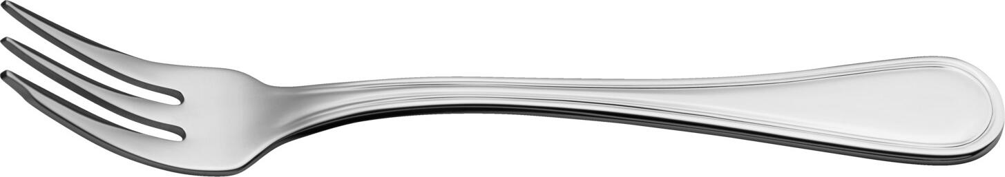 VEGA LUSINI Solutions GmbH Cake fork San Remo Kuchengabel San Remo Cake fork San Remo; 15.4 cm (L); silver, handle silver; 12 piece / pack Kuchengabel San Remo; 15.4 cm (L); silber, Griff silber; 12 Stück / Pack Chrome-nickel stainless steel 18/10. Classic cake fork. Mirror polished. Material thickness 3 mm (measured at the strongest point of the table fork). Dishwasher safe. Chrom-Nickel-Edelstahl 18/10, rostfrei. Klassische Kuchengabel. Hochglanzpoliert. Gastronomiegerechte Materialstärke 3 mm (gemessen an der stärksten Stelle der Menügabel). Spülmaschinenfest.