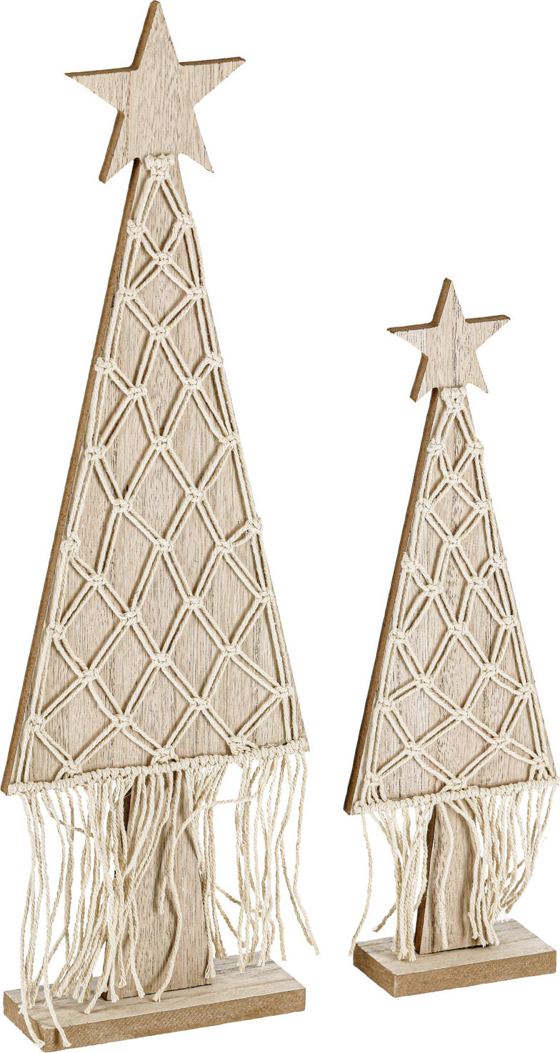 unknown LUSINI Solutions GmbH Decorative trees Kichi 2-piece Deko-Bäume Kichi 2-teilig Decorative trees Kichi 2-piece; 11.5x5x36 cm (WxDxH); brown Deko-Bäume Kichi 2-teilig; 11.5x5x36 cm (BxTxH); braun Wooden decorative tree with cotton decoration in set of 2. Dimensions: 11.5x5x36 cm and 16x5.5x51 cm. Dekobaum aus Holz mit Baumwoll-Dekoration 2-tlg. Set. Abmessungen: 11,5x5x36 cm und 16x5,5x51 cm