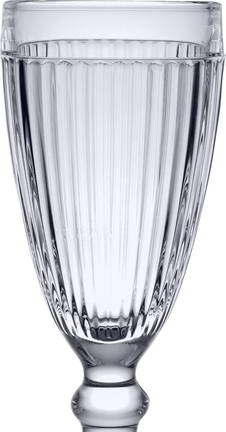 La Rochere Antillaise Ice Cream and Dessert Bowl, 200ml, Pressed Glass, Transparent, Footed Ribbed Design, Made in France, Dishwasher-safe