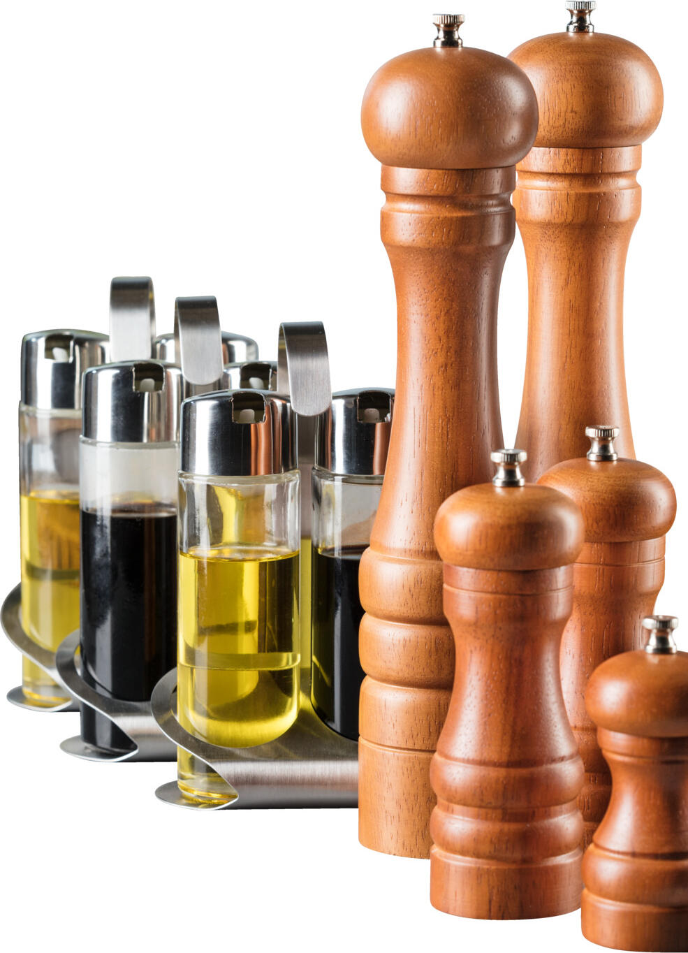 Set Dispenser Ulei si Otet Pulsiva Concerto, Otel Inoxidabil Cromat 18/0, Rezistent la Rugina, Capacitate 170ml, Lavabil in Masina de Spalat Vase, Argintiu