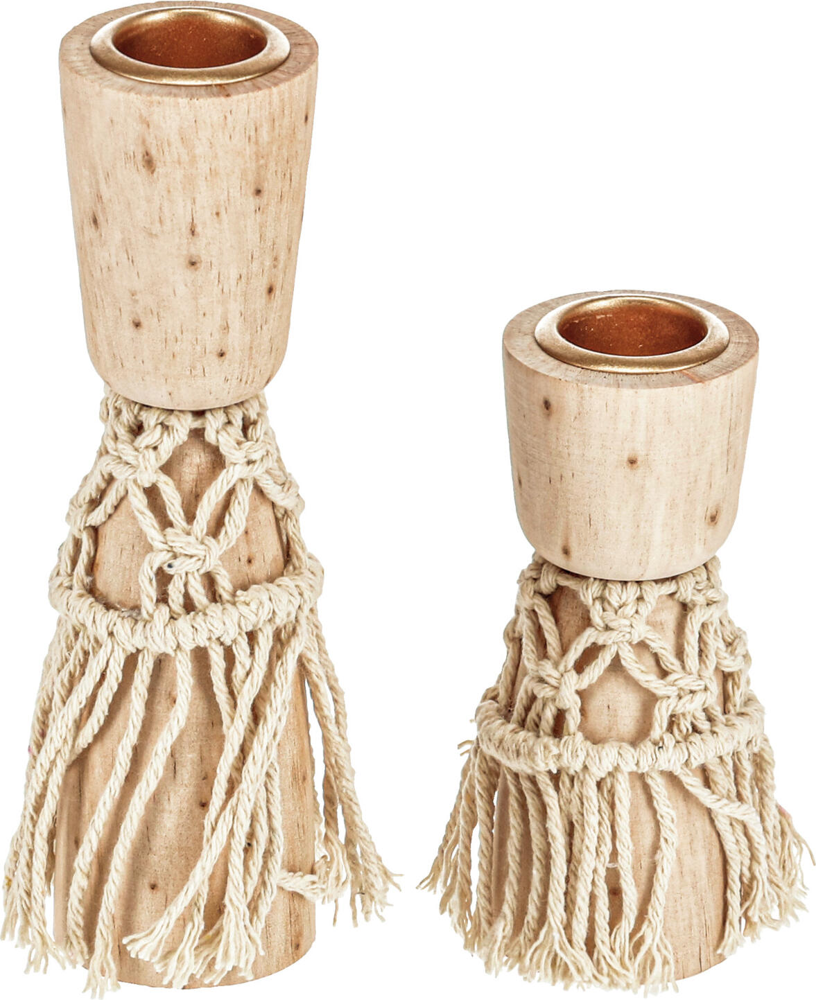 unknown LUSINI Solutions GmbH Pointed candle holder Mirai 2-piece Spitzkerzenhalter Mirai 2-teilig Pointed candle holder Mirai 2-piece; 4x4x10 cm (WxDxH); brown Spitzkerzenhalter Mirai 2-teilig; 4x4x10 cm (BxTxH); braun Pointed wooden candle holder with metal insert and cotton decoration. Set of 2 pieces. Dimensions 4x4x10 cm and 4x4x14.5 cm. Spitzkerzenhalter aus Holz mit Metalleinsatz und Baumwoll-Dekoration. 2-tlg. Set. Abmessungen 4x4x10 cm und 4x4x14,5 cm.