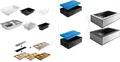 VEGA Anza Base Container GN 1/1, Stackable High-Quality Plastic Base Tray, 52.5 x 32 x 15 cm, Heat Resistant up to 70°C, Black