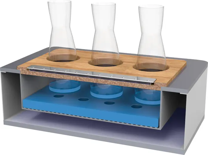 VEGA Anza Base Container GN 1/1, High-Quality Plastic Food-Safe Stackable Tray, 52.5 x 32 x 6.8 cm, Black, Dishwasher Safe