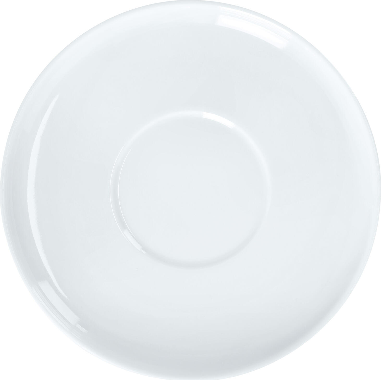 VEGA Alegria Latte Saucer, White Porcelain, 18 cm Diameter, Dishwasher and Microwave Safe