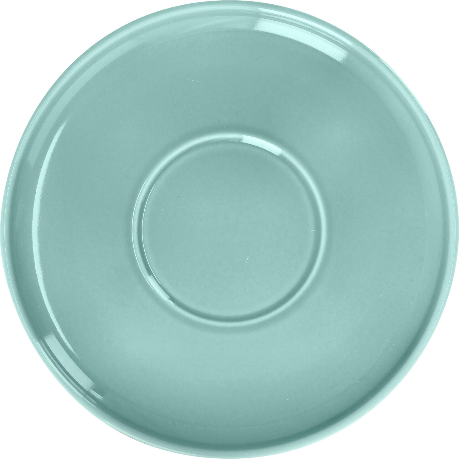 VEGA Alegria Latte Saucer, 18 cm Porcelain Milk Coffee Saucer, Turquoise, Dishwasher and Microwave Safe