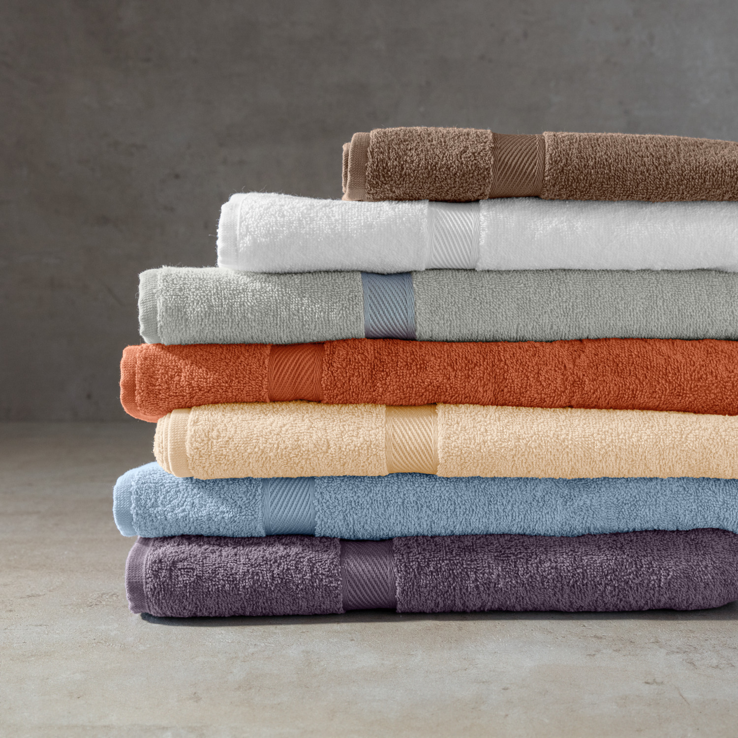 ERWIN M. LUSINI Valencia Uni Face Towel, 100% Cotton Walk Terry, 30 x 30 cm, Absorbent and Durable, OEKO-TEX Standard 100 Certified
