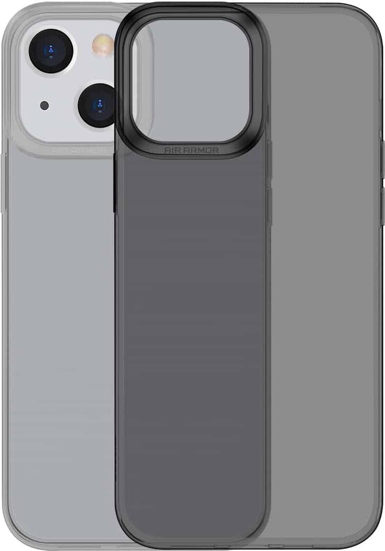 Baseus Simple Series Transparent Gel Case for iPhone, Black, Flexible TPU Material by Bayer, Air Armor Camera Protection