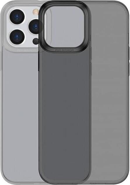 Baseus Simple Series Transparent Gel Case for iPhone, Black, Flexible TPU Material by Bayer, Air Armor Camera Protection