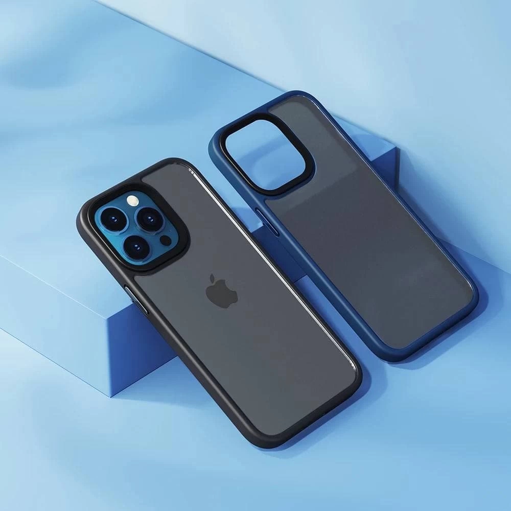 ROCK Guard Pro Protective Case for iPhone 13, Shockproof Matte Bumper Cover with Hard PC and Soft TPU, Drop Protection for Screen and Camera