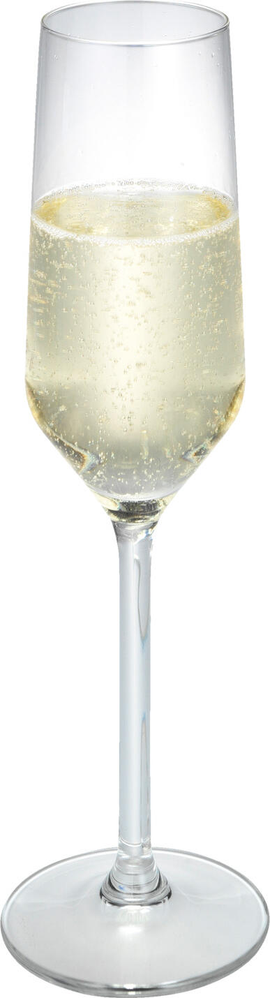 Royal Leerdam Carre Sparkling Wine Glass, 220 ml, Transparent Glass, Long Stemmed, Dishwasher Safe, Elegant Angled Bowl
