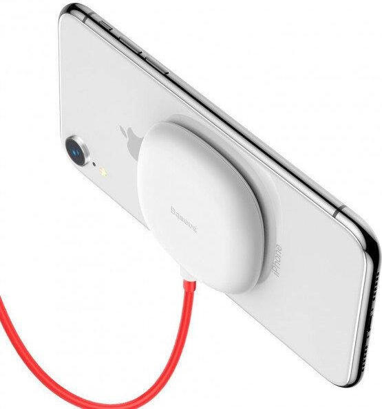 Baseus WXXP-02 Wireless Charging Pad 10W Qi Fast Charger with Double Coil for Vertical and Horizontal Charging, Overheat and Short Circuit Protection