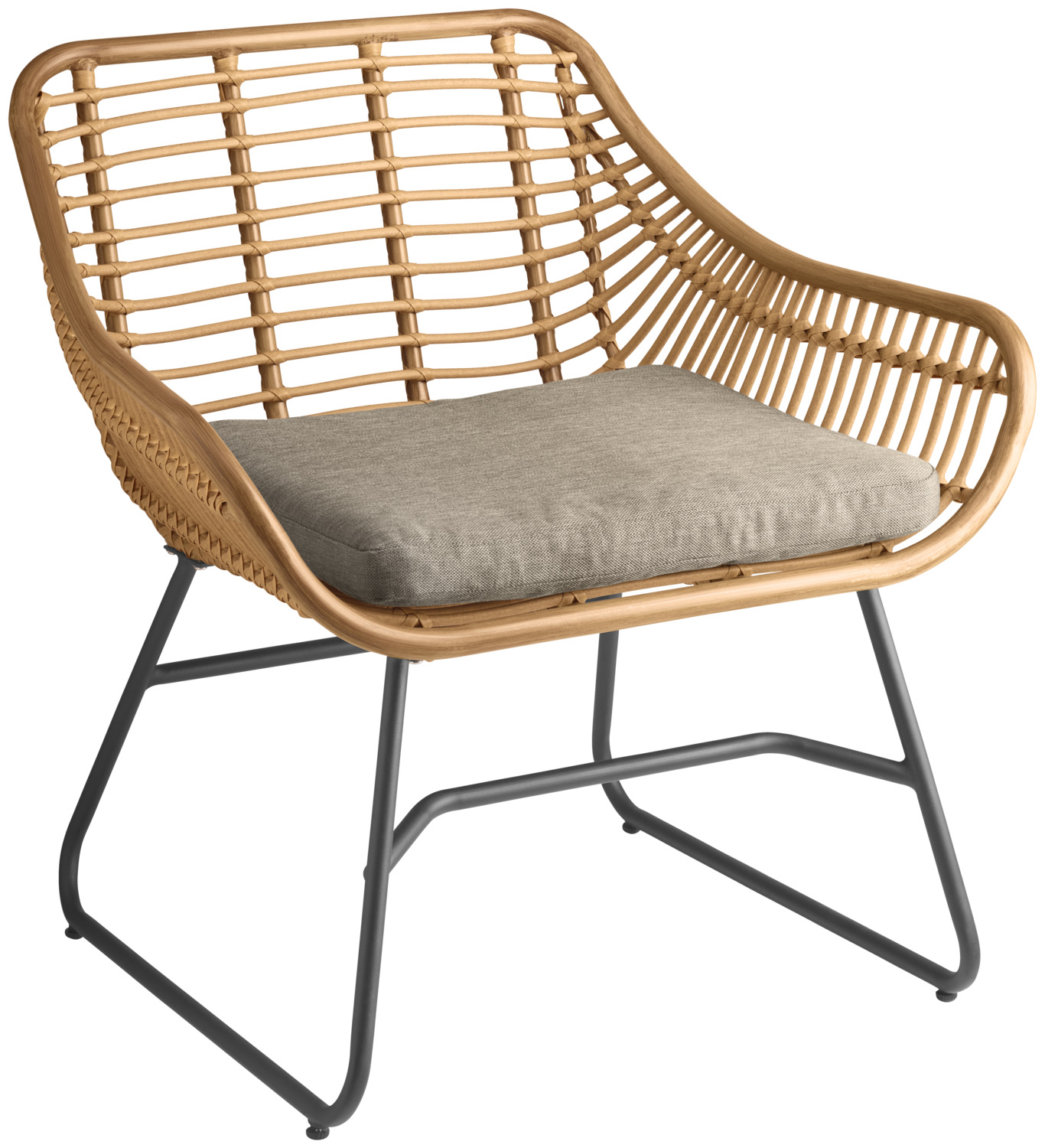 Perna pentru scaun VEGA Tomeo, 55x50x4 cm, material Olefin gri deschis, husa detasabila si lavabila cu fermoar