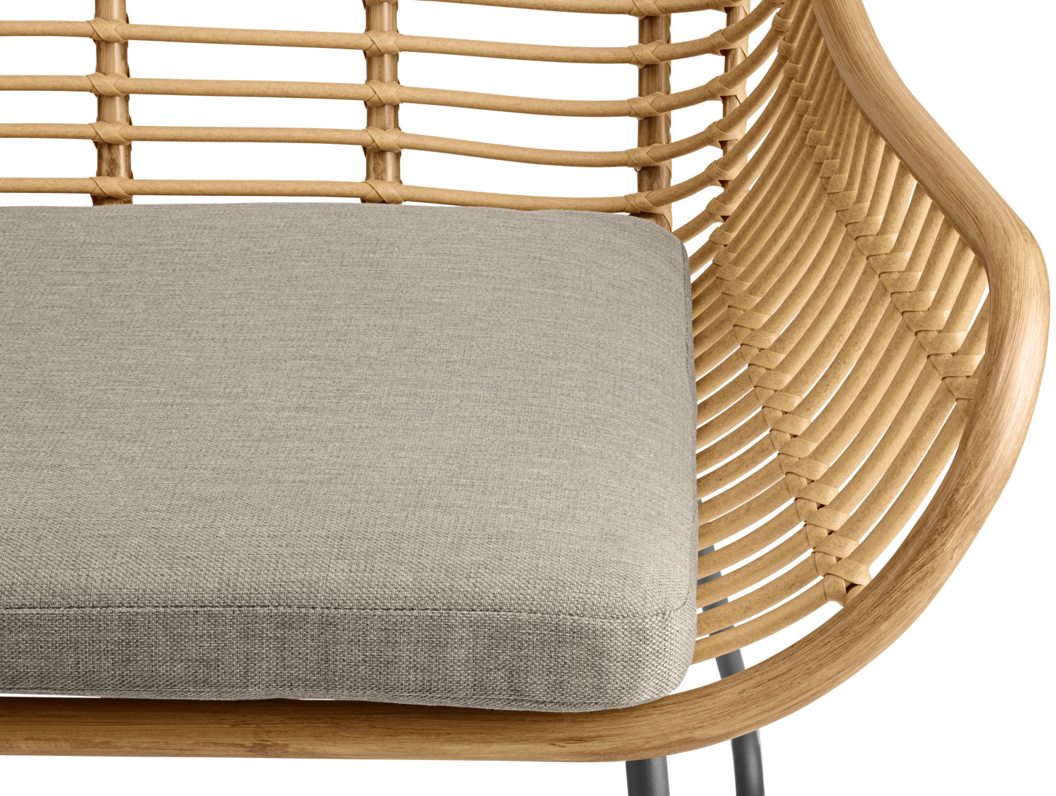 Perna pentru scaun VEGA Tomeo, 55x50x4 cm, material Olefin gri deschis, husa detasabila si lavabila cu fermoar