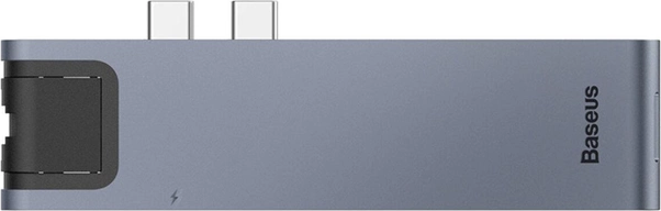 Док-станция Baseus Thunderbolt C+Pro 7-in-1 CAHUB-L0G, USB-C 40Гбит/с, HDMI 4K@60Гц, PD 87Вт, Gigabit Ethernet, картридер SD/TF, алюминиевый корпус