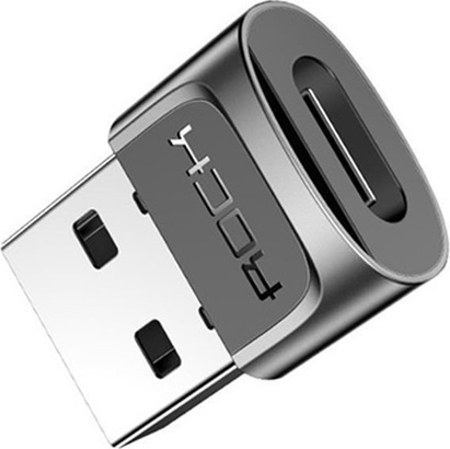 Adaptor Rock USB-C femela la USB-A mascuin, Convertor Compact din Alia de Aluminiu Plug-and-Play