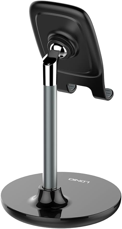 LDNIO MG05 Universal Desktop Phone and Tablet Holder, Foldable Portable Stand, Fireproof ABS and Aluminium Alloy, 90 Degree Adjustable Angle