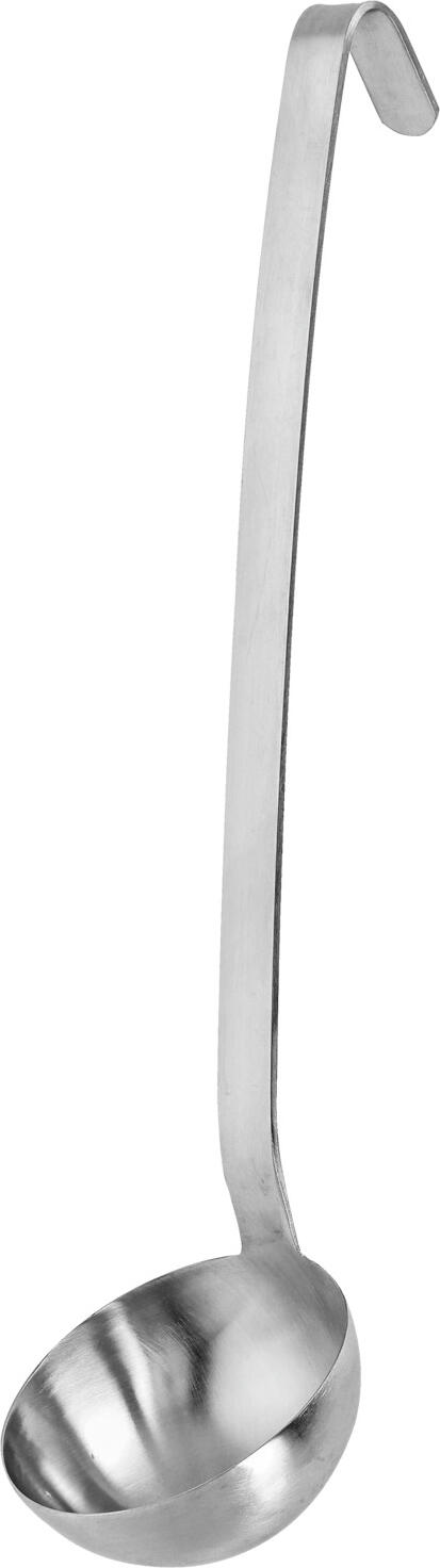 PULSIVA LUSINI Solutions GmbH Ladle Valuo short-handled Schöpflöffel Valuo kurzstielig Ladle Valuo short-handled; 0.125 l, 8x34.5 cm (ØxL); silver Schöpflöffel Valuo kurzstielig; 0.125 l, 8x34.5 cm (ØxL); silber Ladle made of 18/5 chrome stainless steel. Manufactured without joints. With curved end for hanging. With diameter and litre indication on the handle. Suitable for dishwasher. Schöpflöffel aus 18/5 Chrom-Edelstahl, rostfrei. Fugenlos gefertigt. Mit gebogenem Ende zum Aufhängen. Mit Durchmesser- und Literangabe am Stiel. Spülmaschinengeeignet.