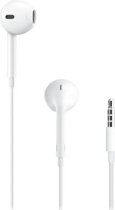 Apple EarPods 3.5 mm Mini-jack Wired In-Ear Headphones with Built-in Microphone, Remote Control and Voice Assistant Support, White