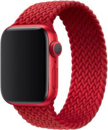 Braided Solo Loop Watch Band for Apple Watch 42mm and 44mm, Interwoven Polyester and Silicone Stretchable Seamless Strap, Series 1 2 3 4 5 6 SE