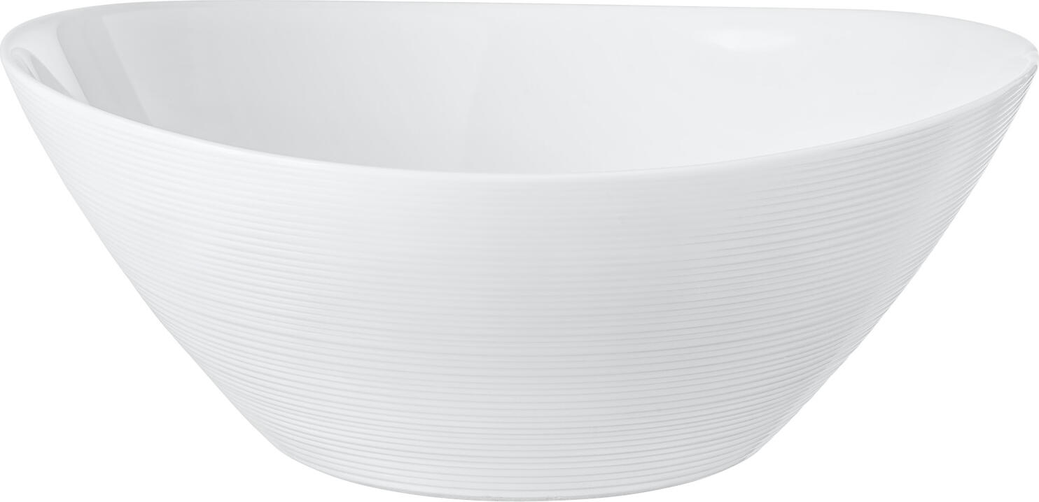 Bormioli Rocco Bormioli Luigi S.p.A. Bowl Prometeo Schale Prometeo Bowl Prometeo; 2300 ml, 25x24x10.2 cm (LxWxH); white; oval; 12 piece / pack Schale Prometeo; 2300 ml, 25x24x10.2 cm (LxBxH); weiß; oval; 12 Stück / Pack Tempered glass bowl. Stackable, microwaveable and dishwasher safe. Schale aus Hartglas. Stapelbar, mikrowellengeeignet und spülmaschinenfest.
