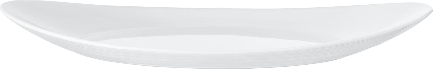 Farfurie Ovala pentru Friptura Bormioli Rocco Prometeo, Sticla Opal Temperata, Alb, 32x26x3.2 cm, Rezistenta la Socuri, Compatibila cu Cuptorul cu Microunde, Made in Italy