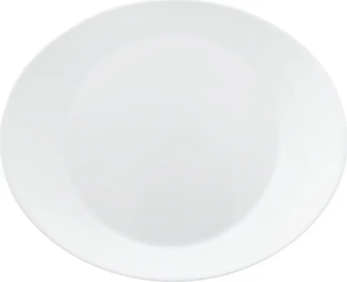 Farfurie Ovala pentru Friptura Bormioli Rocco Prometeo, Sticla Opal Temperata, Alb, 32x26x3.2 cm, Rezistenta la Socuri, Compatibila cu Cuptorul cu Microunde, Made in Italy