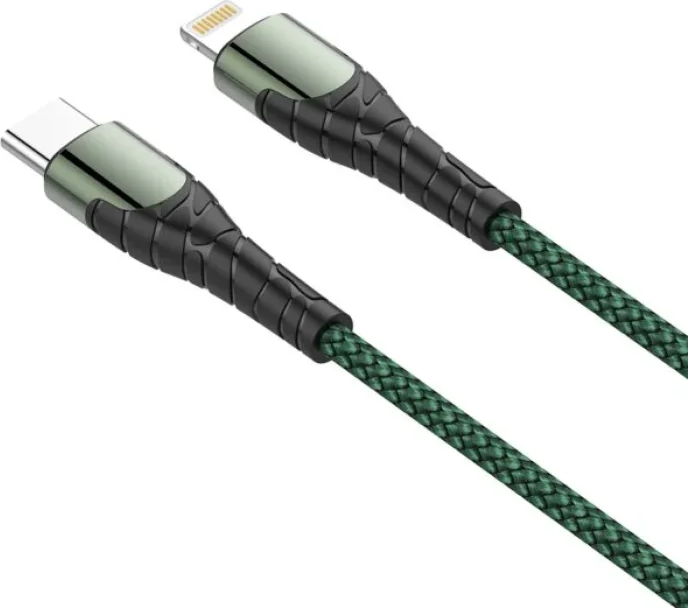 Cablu LDNIO LC112 USB-C la Lightning 2m Impletit Nylon PD Fast Charging 30W Transfer Date pentru iPhone si iPad