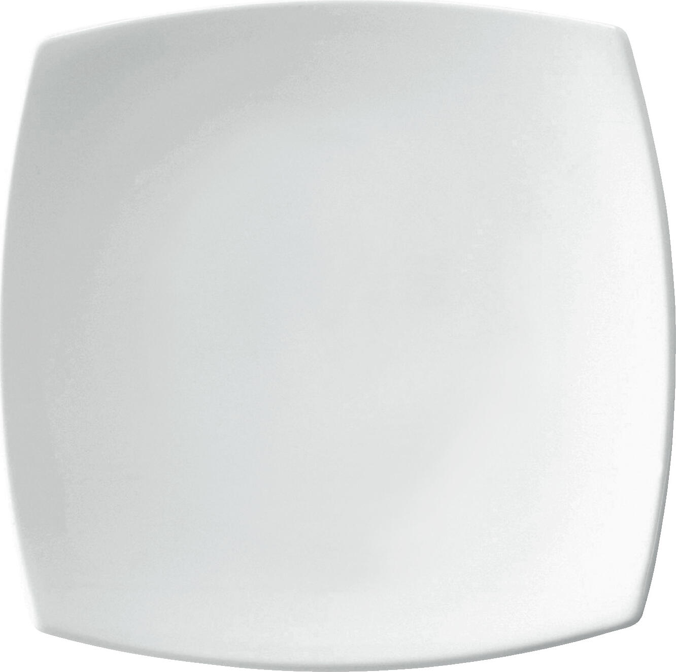 VEGA Bali Square Flat Plate, White Porcelain, 30 x 30 x 1.8 cm, Dishwasher and Microwave Safe, Food-Safe Design