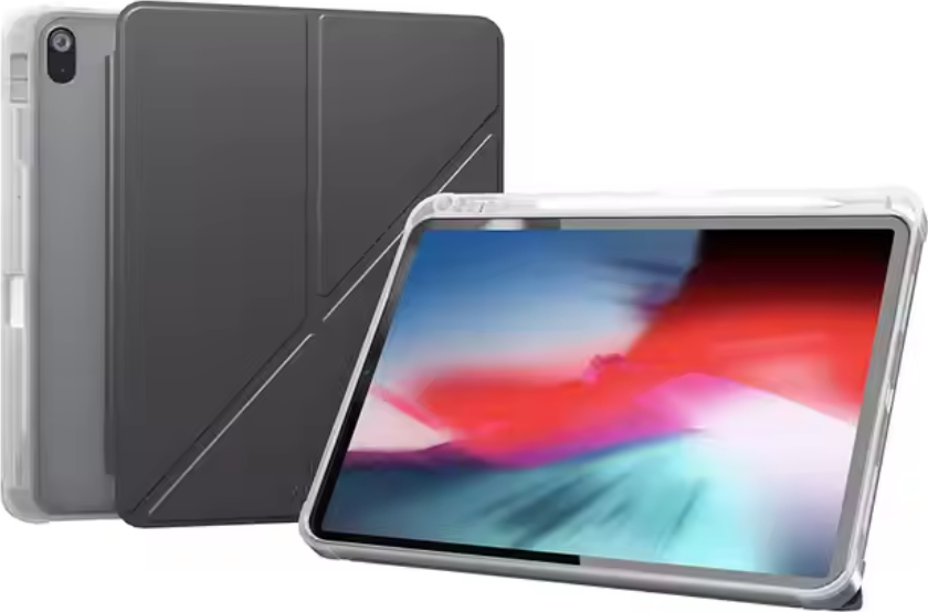 WiWu Classic III GF-003 Case for iPad Air 11-inch (2024/2025), iPad Pro 11-inch (2024), iPad 10th Gen (10.9", 2022), Black, Premium PU Leather and Transparent TPU, Auto-Wake/Sleep, Tri-Fold Stand, Pencil Holder
