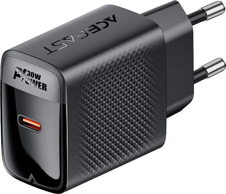 Acefast A102 GaN Wall Charger 30W USB-C PD 3.0 QC 4+ PPS Fast Charger EU Plug Flame-Retardant Polycarbonate