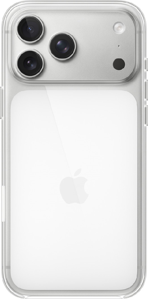 Fibra Crystal Case for iPhone 17 Pro Max, Clear Transparent Silicone and Plastic Hybrid Cover, Shockproof Scratch-Resistant Protective Case