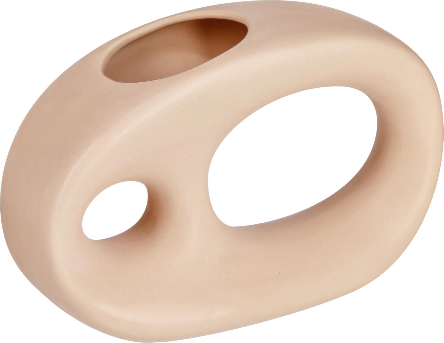 unknown LUSINI Solutions GmbH Vase Delio Vase Delio Vase Delio; 21.5x7.5x14.7 cm (LxWxH); beige; organic Vase Delio; 21.5x7.5x14.7 cm (LxBxH); beige; organisch Organic vase with two round recesses. Rubber glides on the underside. Not dishwasher safe. Waterproof. Organische Vase mit zwei runden Aussparungen. Gummi-Gleiter an der Unterseite. Nicht spülmaschinenfest. Wasserdicht.