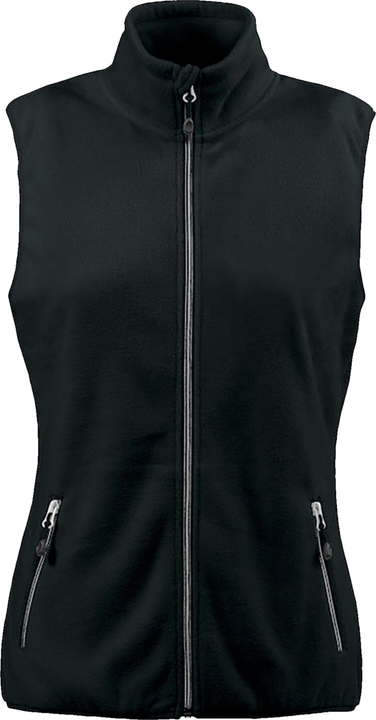 Printer Active Wear Women's fleece vest Torge Damen-Fleeceweste Torge Women's fleece vest Torge; Size 2XL; black Damen-Fleeceweste Torge; Kleidergröße 2XL; schwarz 100 % polyester. 280 g/m². 30 °C wash. Easy-care, breathable fleece vest for women brushed on both sides. With a stand-up collar, 2 side pockets with zippers and bordered elastic cuffs on the armholes and hem. 2 inside pockets. Zippers in a subtle contrasting color. Slightly tailored shape with a zipper in the middle at the front. Easy-care, quick-drying, non-iron. Embroidery for personalization possible. Back length: 64 cm for size S. 100 % Polyester. 280 g/m². 30°-Wäsche. Pflegeleichte, atmungsaktive und beidseitig angeraute Fleeceweste für Damen. Mit Stehkragen, 2 seitlichen Eingriffstaschen mit Reißverschlüssen und eingefassten elastischen Bündchen an Armausschnitten und Saum. 2 Eingrifftaschen innenliegend. Reißverschlüsse in dezenter Kontrastfarbe. Leicht taillierte Form mit Reisverschluss vorne mittig. Pflegeleicht, schnell trocknend, bügelfrei. Einstickung zur Personalisierung möglich. Rückenlänge: 64 cm in Gr. S
