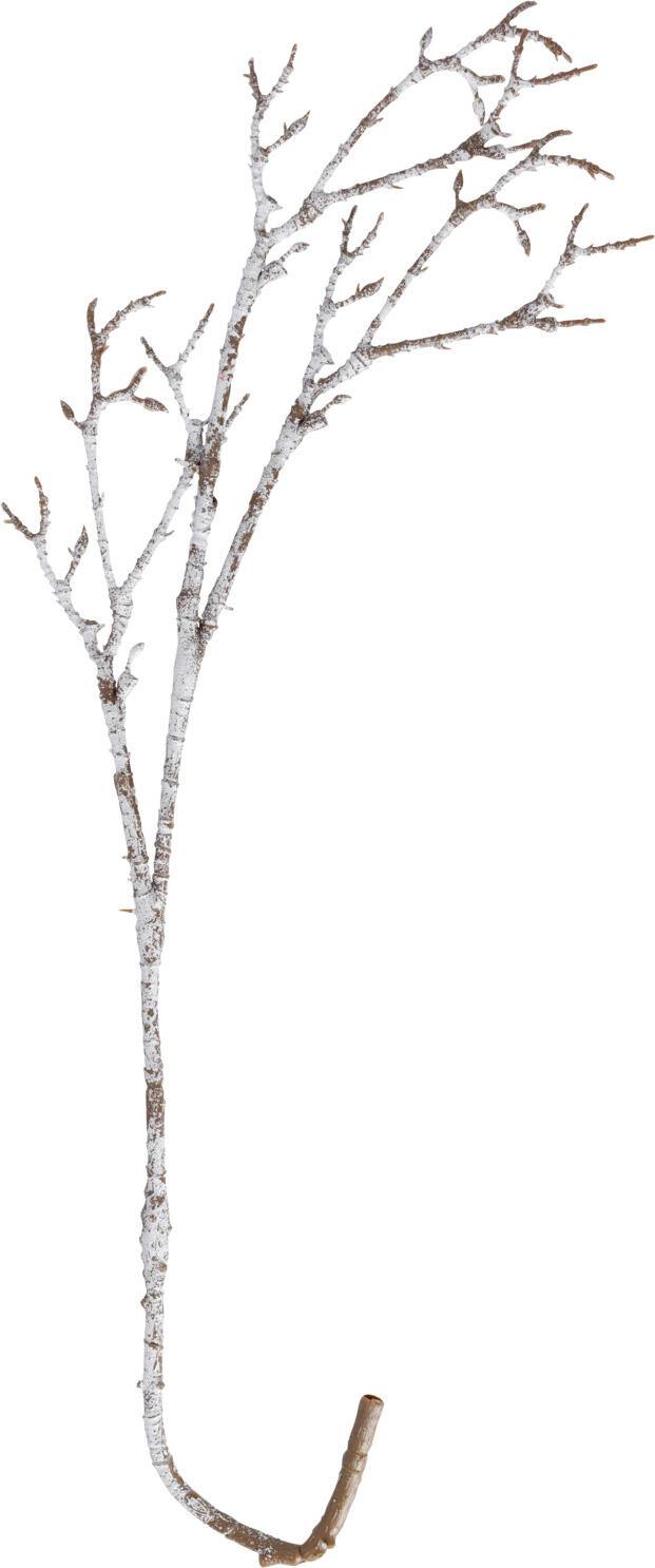Vega Pegah Decorative Branch, Plastic Winter Decoration, Brown and White, 25 x 80 cm