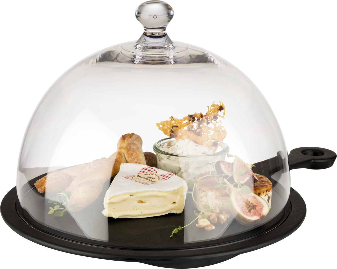 Covertora de Alimente APS DOME 06520, Cupola pentru Prjituri din Policarbonat Rezistent, Transparenta, Stivuila, 30 cm Diametru, Made in Germany