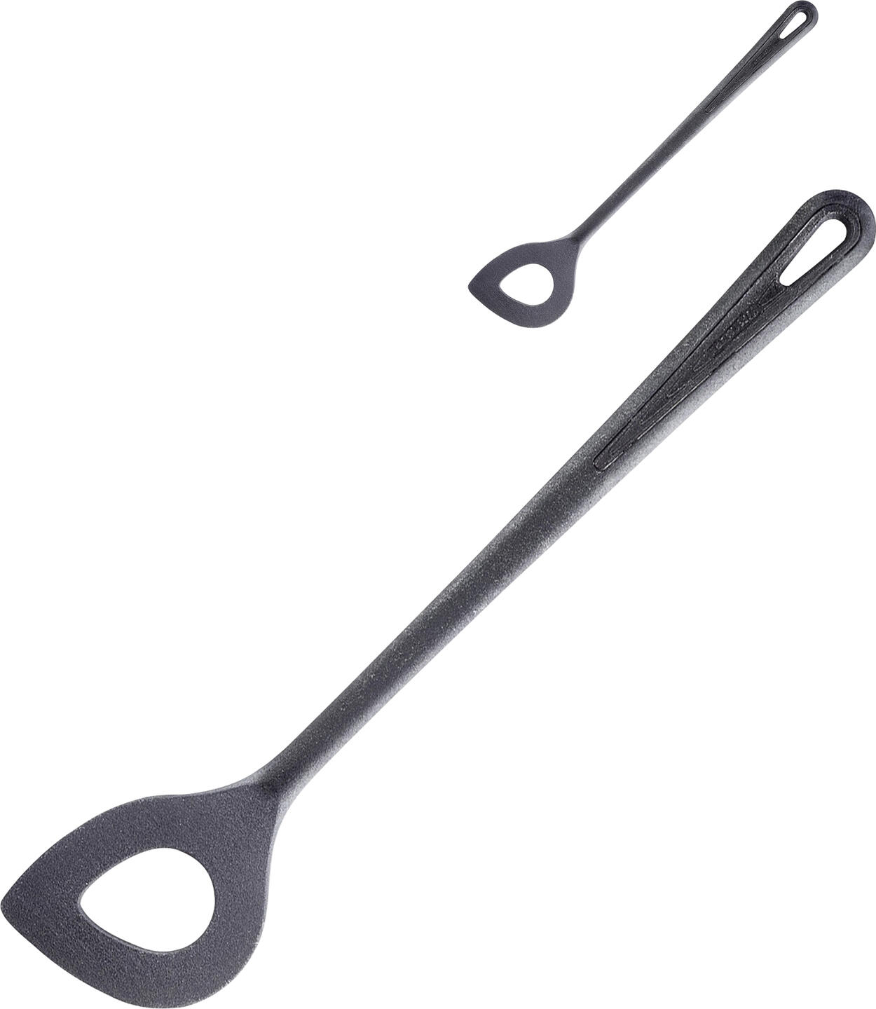 Westmark Westmark GmbH Pointed hole spoon Gentle Spitzlochlöffel Gentle Pointed hole spoon Gentle; 30x6 cm (LxW); black; 2 piece / pack Spitzlochlöffel Gentle; 30x6 cm (LxB); schwarz; 2 Stück / Pack Pointed hole spoon made of high quality polyamide. Ideal for use in coated cookware. Heat resistant up to max. 210 °C. Suitable for dishwasher. Spitzlochlöffel aus hochwertigem Polyamid. Ideal geeignet für den Einsatz in beschichtetem Kochgeschirr. Hitzebeständig bis max. 210 °C. Spülmaschinengeeignet.