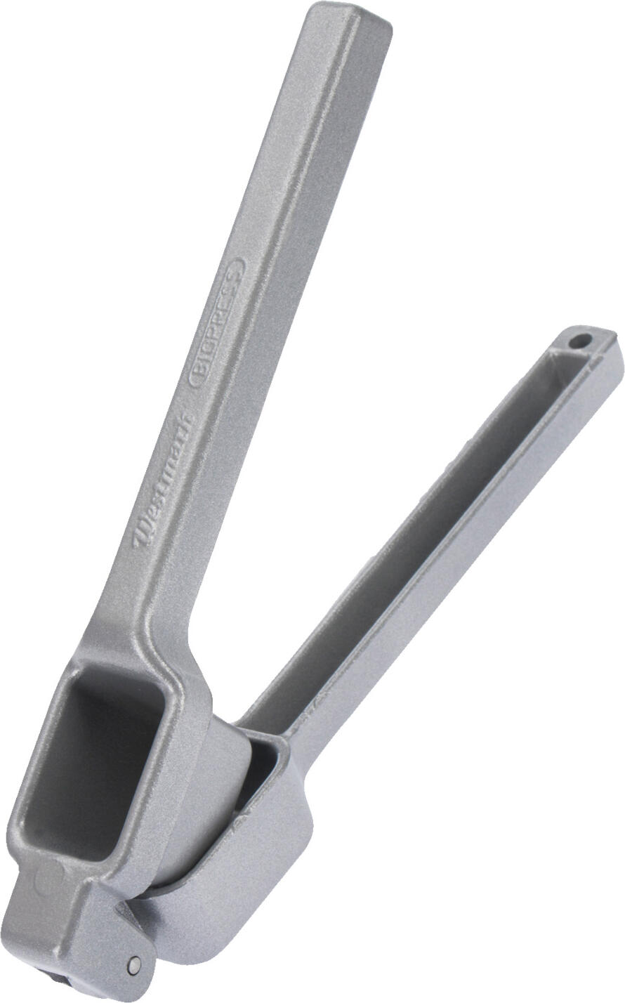 Westmark Westmark GmbH Garlic press Garlic Knoblauchpresse Garlic Garlic press Garlic; 15x2.5 cm (LxW); silver Knoblauchpresse Garlic; 15x2.5 cm (LxB); silber Made of aluminium. Lacquered and therefore suitable for dishwashers Knoblauchpresse aus Aluminium. Lackiert und somit spülmaschinengeeignet.