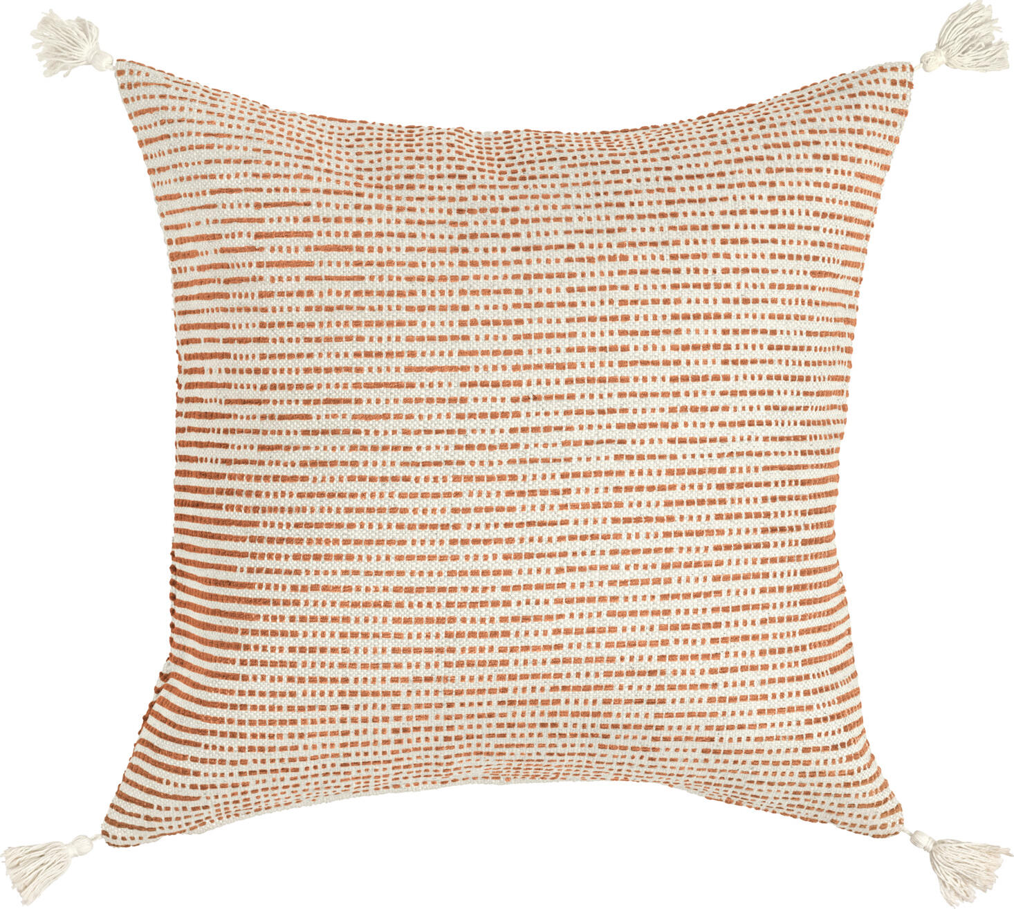 ERWIN M. LUSINI Solutions GmbH Cushion cover Torano with fine stripes Kissenhülle Torano fein gestreift Cushion cover Torano with fine stripes; 40x40 cm (WxL); cream/terracotta Kissenhülle Torano fein gestreift; 40x40 cm (BxL); creme/terrakotta ##Decorative cushion cover with a fine striped pattern and tassels The Torano non-iron decorative cushion cover is made from a high-quality blended fabric comprising 38% polyester, 28% cotton, 28% linen and 6% polyacrylic. The fine striped pattern with a linen-like finish is complemented by decorative tassels at the corners. The high-quality workmanship ensures durability and a pleasant feel. The practical zip fastening makes it ideal for use in hotels and the hospitality industry. * High-quality blended fabric comprising 38% polyester, 28% cotton, 28% linen and 6% polyacrylic – approx. 320 g/m² * Featuring a fine striped pattern on both the front and back, with decorative tassels at the corners * Easy to care for, non-iron and durable for everyday hotel use Tip: Order a matching cushion insert at the same time. ##Dekokissenbezug mit feinem Streifenmuster und Quasten Der bügelfreie Dekokissenbezug Torano besteht aus einem hochwertigen Mischgewebe mit 38 % Polyester, 28 % Baumwolle, 28 % Leinen und 6 % Polyacryl. Das feine Streifenmuster in Leinenoptik wird durch dekorative Quasten an den Ecken ergänzt. Die hochwertige Verarbeitung sorgt für Langlebigkeit und eine angenehme Haptik. Der praktische Reißverschluss eignet sich ideal für den Einsatz in Hotels und der Gastronomie. * Hochwertiges Mischgewebe aus 38 % Polyester, 28 % Baumwolle, 28 % Leinen, 6 % Polyacryl – ca. 320 g/m² * Mit feinem Streifenmuster auf Vorder-und Rückseite und dekorativen Quasten an den Ecken * Pflegeleicht, bügelfrei und langlebig für den täglichen Hotelgebrauch Tipp: Passendes Füllkissen direkt mitbestellen.